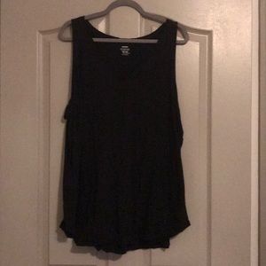 Plus size black tank